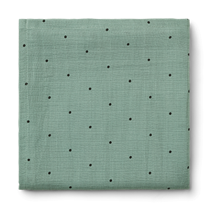 Liewood Classic Dot/Peppermint Ben Muslin Blanket One Size - Textile - One size - Green