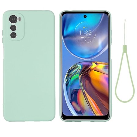Matt Motorola Moto E32s / Motorola Moto E32 skal av flytande silikon - Grön
