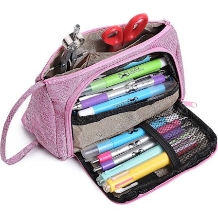 Blyantsæske til Piger, Pink, Blyantspose, Sød Blyantsæske, Lommeposer, Skoleartikler til Teen