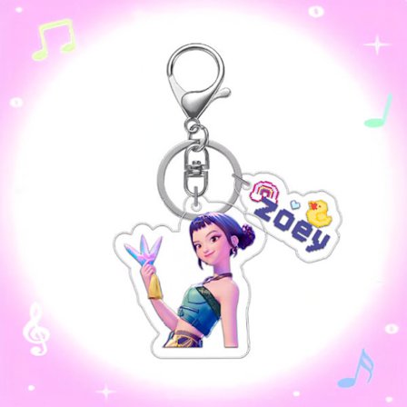 Demon Hunter Girls Anime Periferi Piger Gruppe Akryl Nøglering Vedhæng Skoletaske Studentergave