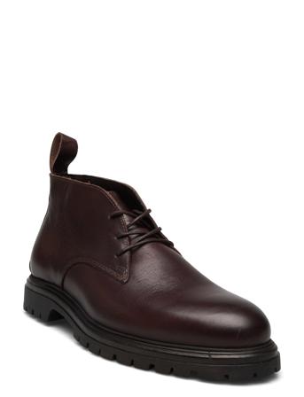 Biagil Dessert Boot Soft Texas Semskede Boots Snøresko Brun Bianco*Betinget Tilbud