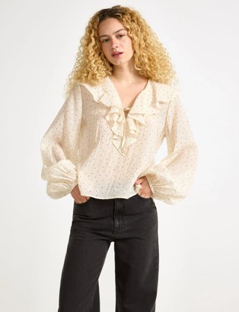 Lindex Blouse Ylva - Beige - M