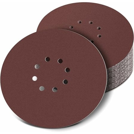225mm slipeskive, 30 stk sirkulær slipeskive, 8 hull slipemaskin sandpapir, sandpapir for tørr slipemaskin giraffsliper (120 240 kornstørrelse) KLB
