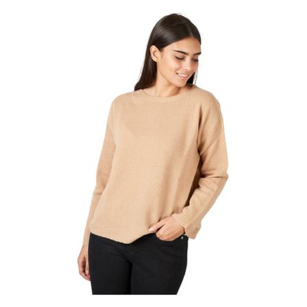 Ottod'Ame, Round-neck Knitwear Beige, Dames, Maat:S