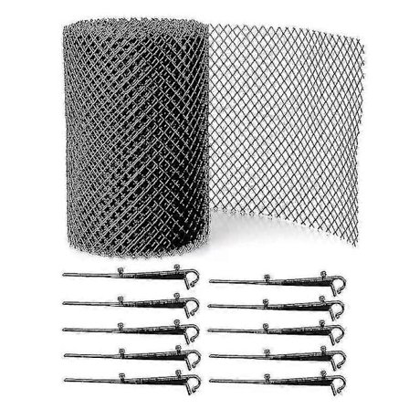 12 Meter Robust Høykvalitets Takrennebeskyttelse [+ Inkludert 20 Kroker + 2 Rutenett 6m X 16cm] Takbeskyttelse +