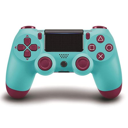 Blåbær Trådløs Kontroller Kompatibel med PlayStation 4 med Vibrasjon, Inkluderer USB-ladekabel Ergonomisk Design for Gaming