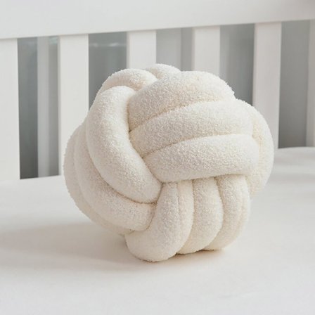 Knutkudde 30 × 30 cm - Vit_TF