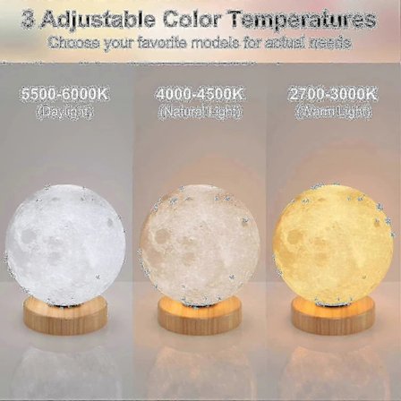 10000 Lux -kirkasvalolamppu, päivänvalolamppu 3 värilämpötilalla, säädettävä kirkkaus