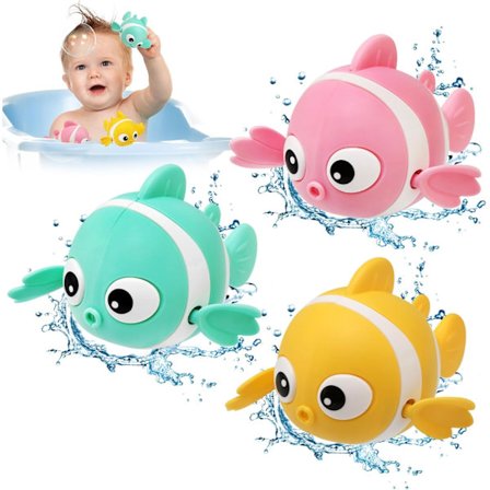 Baby Badeleke, 3-delt opptrekkbart badelekesett for babyer, baby svømmebassengleke, flytende dyreleker