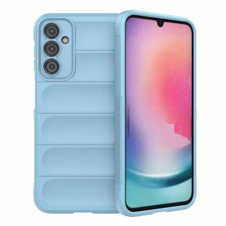Blødt grebsformet cover til Samsung Galaxy A24 4G - Blå