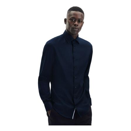 Seidensticker Business Shirt Slim , Blauw , Heren , Maat: 3XL
