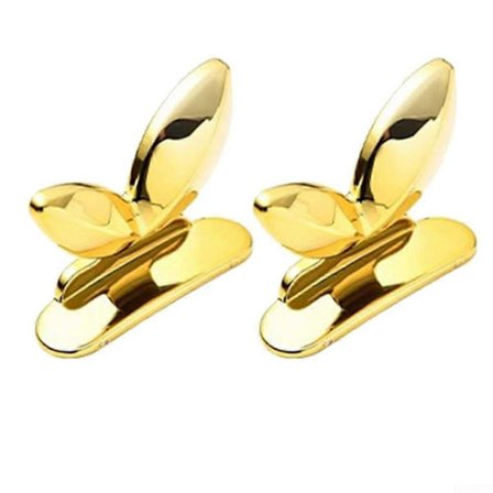 Toalettsitshandtag med starkt lim, ABS-plast Lätt att installera Locklyftare 2-pack Guld (FMY)