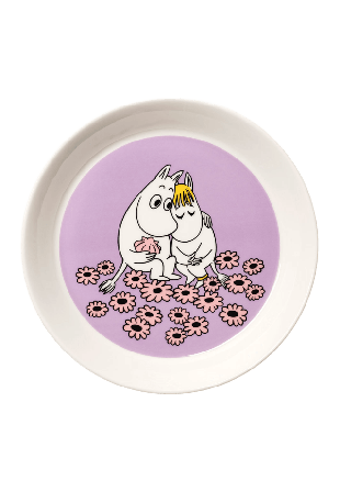 Arabia Mumin tallrik 19cm Förälskade Mattallrikar Lila 19 CM