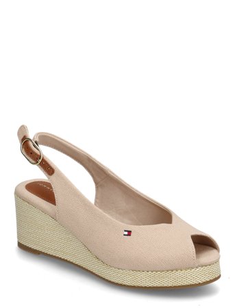Tommy Hilfiger Flag Mid Wedge Espad Slingback - Beige - 41