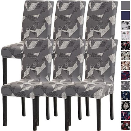 Stolebetræk, Spisebordsstol Trækbar Betræk 6 Stykker, Aftageligt Spisebordsstol Betræk 6 Stykker Sæt, Vaskbart Spisebordsstol Betræk, Elastisk 