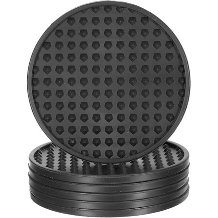 6 stk. silikone dækkeservietter, skridsikre, varmebestandige glasbrikker til varme eller kolde drikke, bord, skrivebord, køkken, kontor, bar