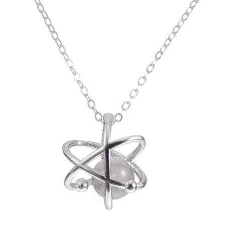 1 st Planet Halsband Nyckelben Kedja Halsband Silver Hänge Tröja Kedja Alla Hjärtans Dag Present SHZNV(Blå)