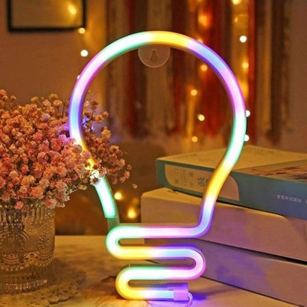 2024, neon skiltneon vegg skiltneon lys for soverom barnerom hotell batteri/usb drevet(farge)