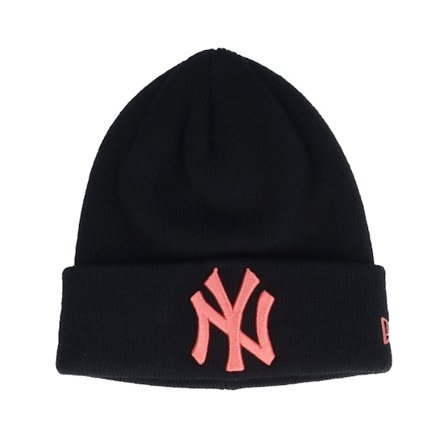 Kinder New Era - MLB Schwarz cuff Mütze - Kinder New York Yankees Kinder Pop Base Knit Black/Pink Cuff @ Hatstore