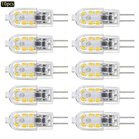 LED-lampa 10x G4 5W AC/DC 12V G4 Majslampa Energibesparande LED-lampa Ej Dimbar Varmvit -FS-