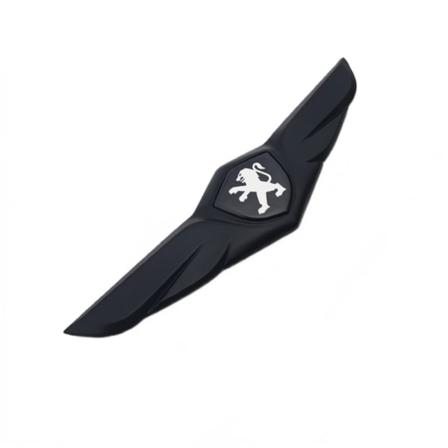 Passer til Peugeot 508 408 bil logo klistremerke og front logo emblem klistremerke (1 stk)(svart)