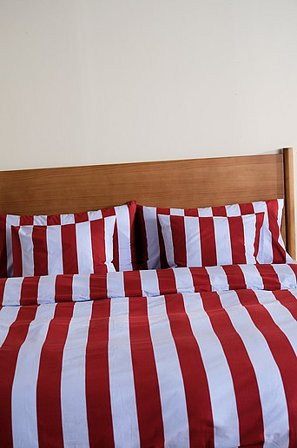 Jotex - Påslakanset Dubbelsäng Blå BLOCKY - Köp Dubbelsäng hos Jotex