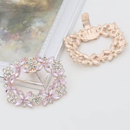 Rhinestone kenkäklipsi Kiiltävä koristeellinen klipsi PINK Pink