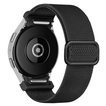 Hihna Samsung Galaxy Watch 7/6/5/4 40mm 44mm punotulle nylonhihnalle (musta)