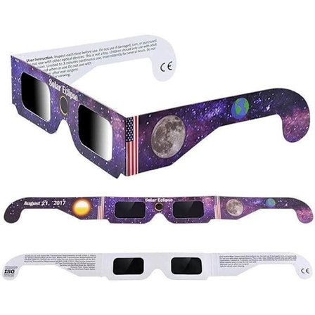 Solbriller til solformørkelse 2024, solbriller til at se solformørkelsen Tilfældige farver 2-pak