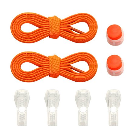 Spring Lock Skosnören utan knytband ORANGE orange