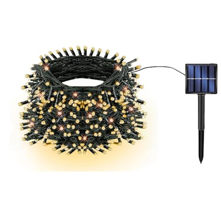 Solladdare Varmvit 120CM Trädljus Campinglampa 100 led Utomhus/inomhus