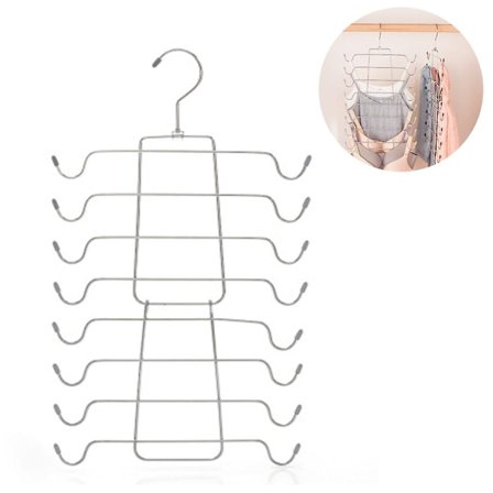 Piao Tank Top-hängare i Metall, Vikbar, Platsbesparande, Garderobsorganisator för Tanktoppar, Cami, BH, Baddräkter, Bälten, Slipsar