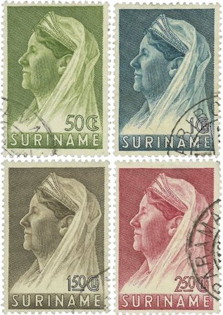 Suriname 1936 - NVPH 175/78 - Stemplet