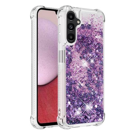 Glitter Bling TPU -kuori Samsung Galaxy A14 - Lila