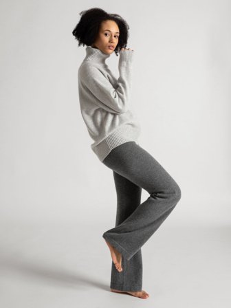 Kashmina - Kashmirbukse "Classic pants" - mørk grå - Size L