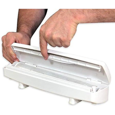 Dispenser for mat- eller aluminiumsfolie - Plast, 30 cm, hvit