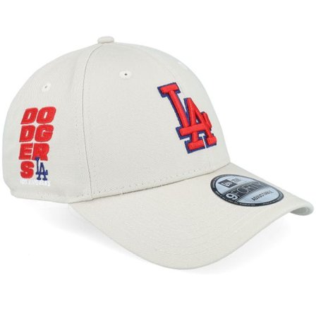 New Era - MLB Beige adjustable Keps - Los Angeles Dodgers Side Patch Stone 9FORTY Adjustable @ Hatstore