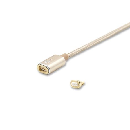 Magnetisk Micro-USB Flätad kabel - Guld