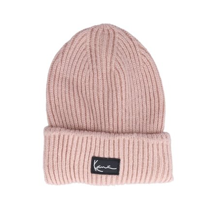 Karl Kani - Pinkki cuff Beanie - Woven Signature Cozy Beanie Dusty Rose Cuff @ Hatstore