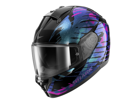 Casco Integrale Shark Ridill 2 Reptaia Nero/Viola/Glitter M