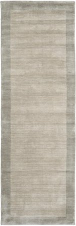 Handloom Frame 80X250 Klein Greige Eén Kleur Loper Wol Vloerkleed