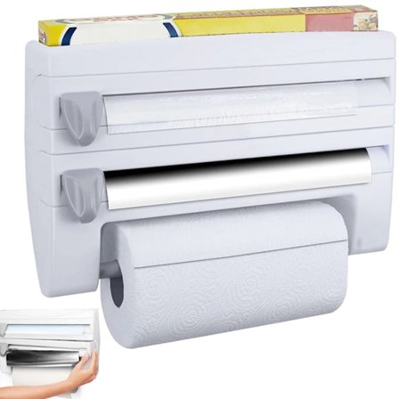 Stilren Köksarrangör 4-i-1 - Ordning för Folie, Papper och Kryddor!