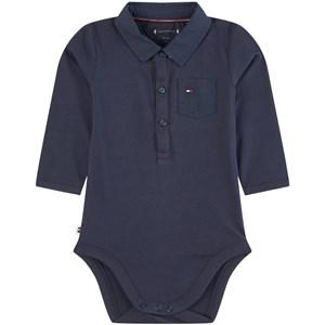 Kids - Tommy Hilfiger Twilight Navy Baby Body - All in ones - 86 CM - Blue - Junge