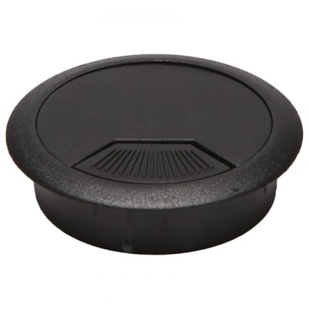 2 stk 50mm diameter skrivebordstråd ledningskabel gjennomføringer hulldeksel svart