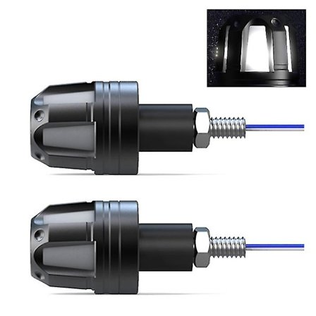 2 st 12V Motorcykel LED Styreändes Blinkerslampa Blinkers Handtag Grepp Bar Sidolampa Hörnlampa Belysning (FMY)