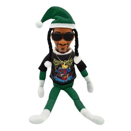 Snoop On The Stoop - Snoop Dogg Docka Jul Plysch Figurin Leksak Ornament Gåva [DB] Hund grön