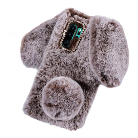 Fluffy Rabbit Huawei P30 Pro skal - Brun