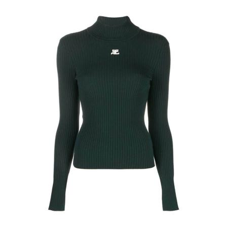 Courrèges, Turtlenecks Zielony, Kobieta, Rozmiar: M