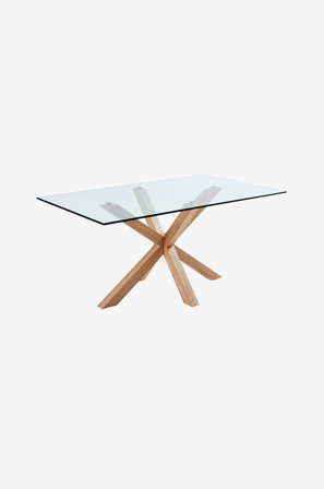 Kave Home - Spisebord Argo 90 x 160 cm - Transparent - Spiseborde - Fra Homeroom