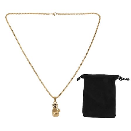 Smykker Mænds Halskæde - Kæde Boksehandsker Vedhæng, 55cm Justerbar - Rustfrit Stål - Til Mænd A